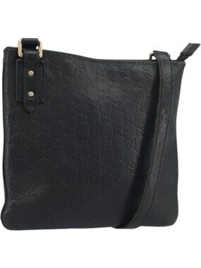 GUCCI GG Canvas Guccissima Bag Leather Outlet Black Gold 239347